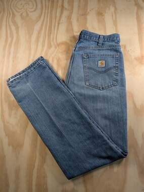 Carhartt Relaxed Fit Light Wash Denim Jeans 34x34